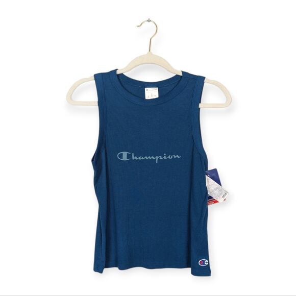 Champion Tops - NWT Champion Dark Blue Ribbed Sleeveless Sleep Top Size S